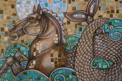 All At Sea by Lynnette Shelley framed canvas print