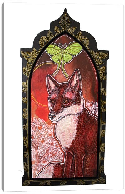 Fox Moon Canvas Art Print - Lynnette Shelley