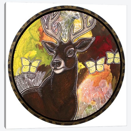 The Noble Stag Canvas Print #LSH411} by Lynnette Shelley Canvas Wall Art