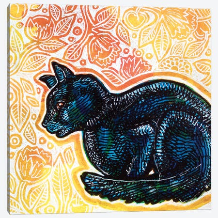 Waiting Cat Canvas Print #LSH412} by Lynnette Shelley Canvas Artwork