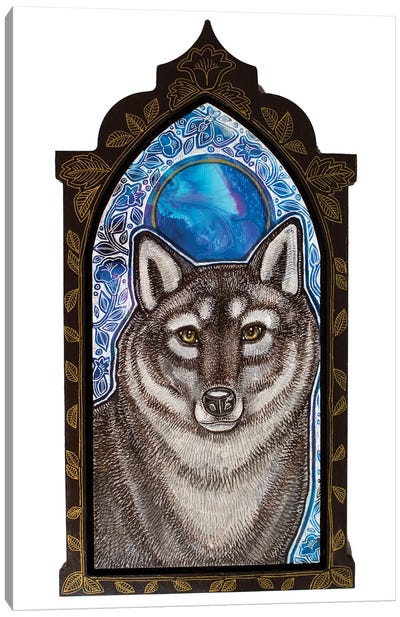 Wolf Moon Canvas Art Print - Lynnette Shelley