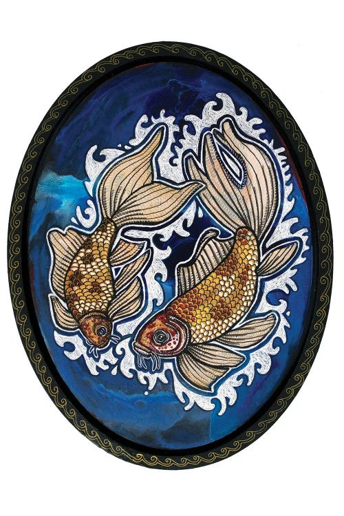 Swimming Koi by Lynnette Shelley wall art