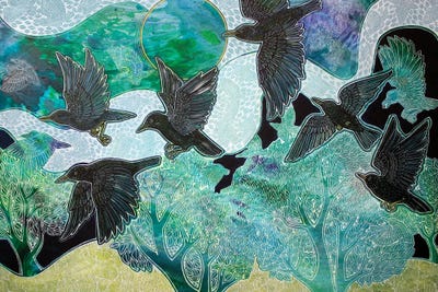 A Murmuration Of Memories by Lynnette Shelley metal wall art