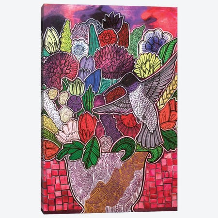 Hummingbird Delight Canvas Print #LSH436} by Lynnette Shelley Canvas Art Print