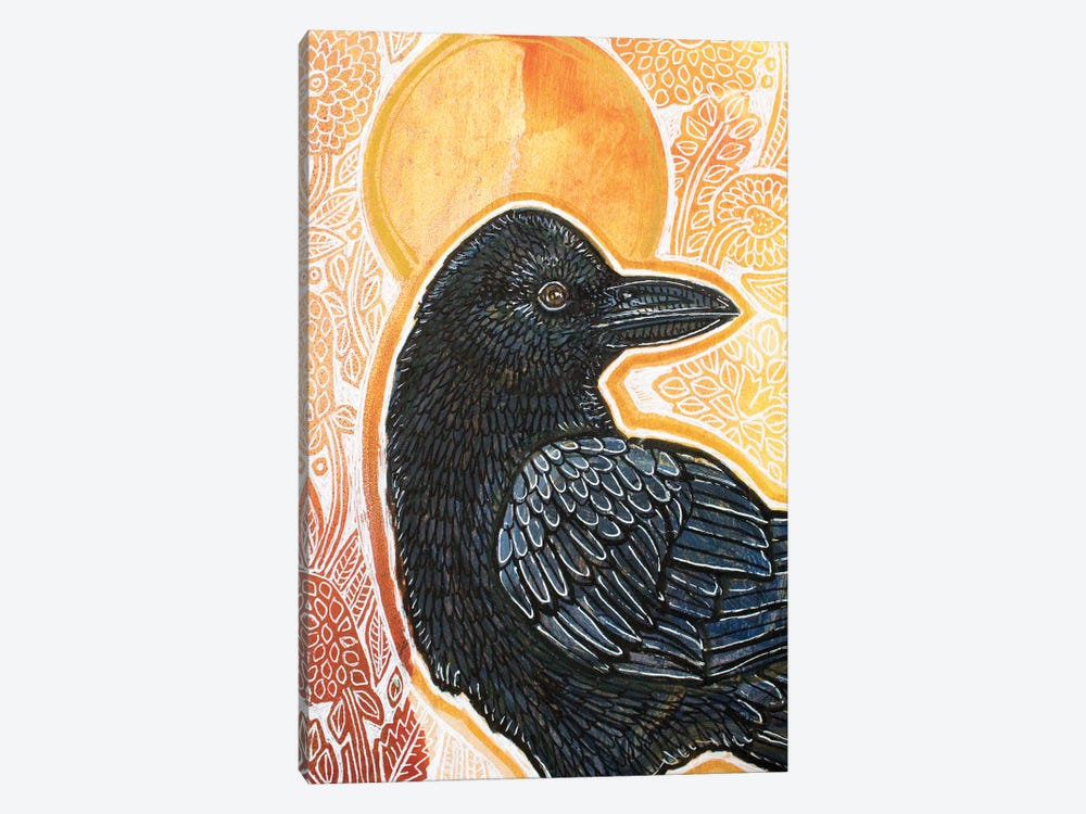 Golden Field With Raven by Lynnette Shelley 1-piece Canvas Wall Art