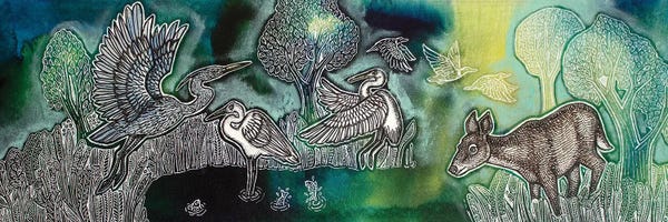 Donkeys: Gathering In The Mist by Lynnette Shelley