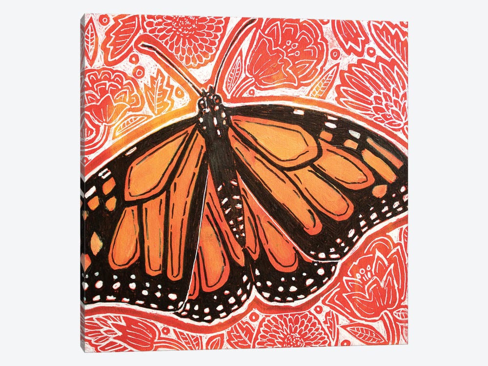 Visiting Monarch by Lynnette Shelley 1-piece Canvas Art Print
