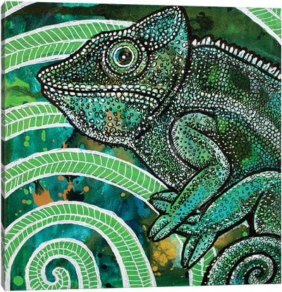 Hidden Chameleon Canvas Art Print - Chameleons