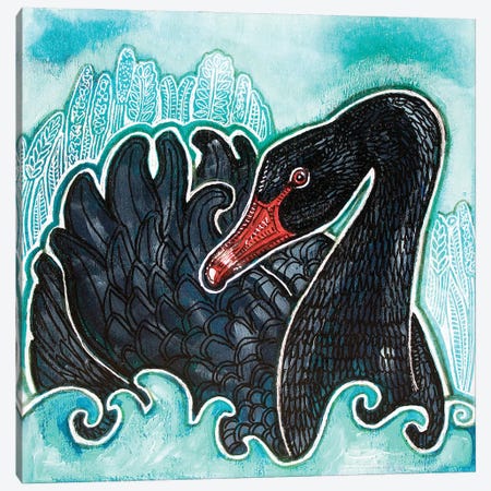 Black Swan Canvas Print #LSH463} by Lynnette Shelley Art Print
