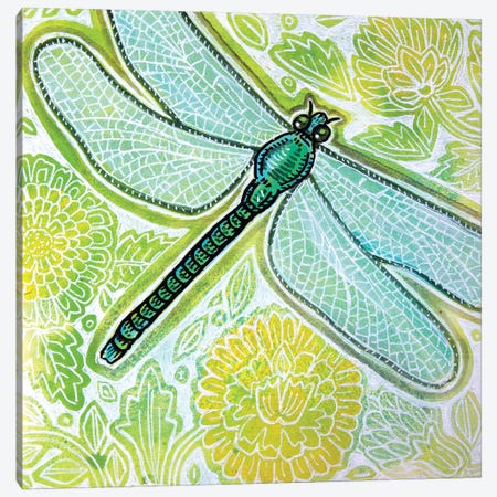 Summer Dragonfly Canvas Print #LSH464} by Lynnette Shelley Canvas Wall Art