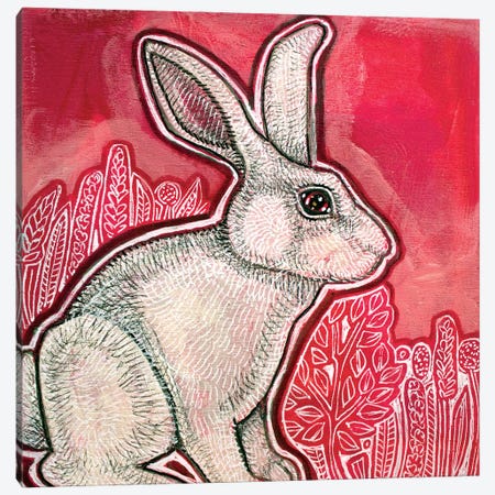 White Rabbit Canvas Print #LSH467} by Lynnette Shelley Canvas Artwork