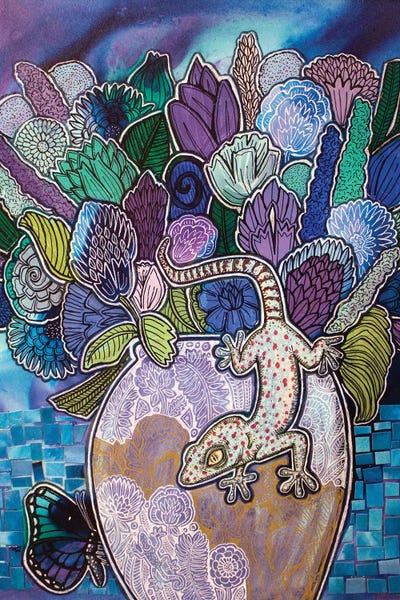 Lizards: Blooming Gecko by Lynnette Shelley
