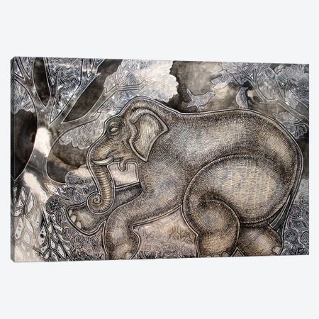 Dreaming Elephant Canvas Print #LSH471} by Lynnette Shelley Canvas Art