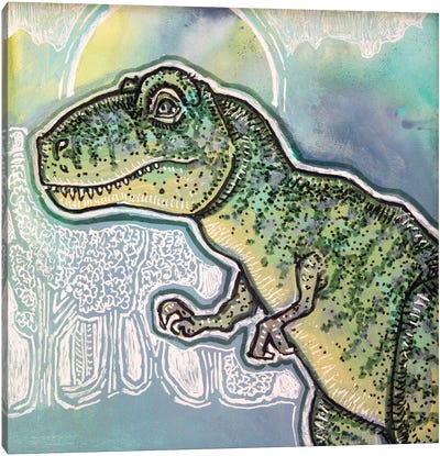 T-Rex Canvas Art Print - Lynnette Shelley