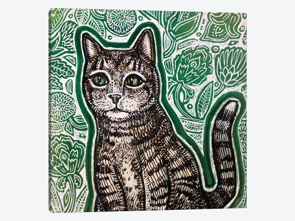 Garden Cat by Lynnette Shelley 1-piece Canvas Wall Art