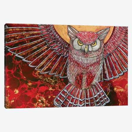 Hunter Owl Canvas Print #LSH48} by Lynnette Shelley Art Print