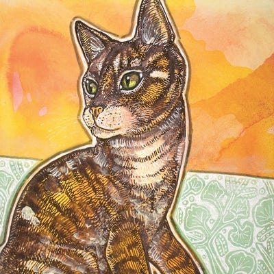 Young Cat by Lynnette Shelley art print