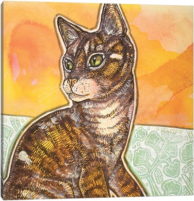 Young Cat Canvas Art Print - Lynnette Shelley