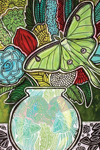 Moths: Luna Blooms by Lynnette Shelley