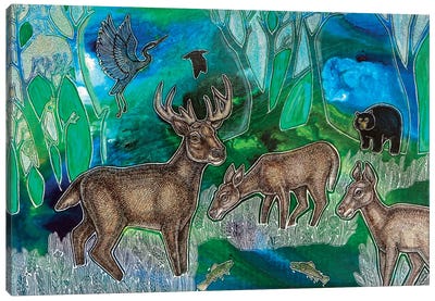 The Green Wood Canvas Art Print - Crane Art