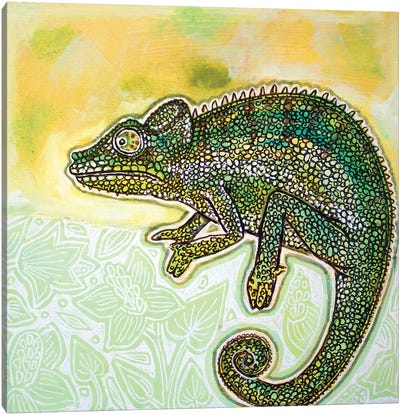 Color Me Chameleon Canvas Art Print - Chameleons