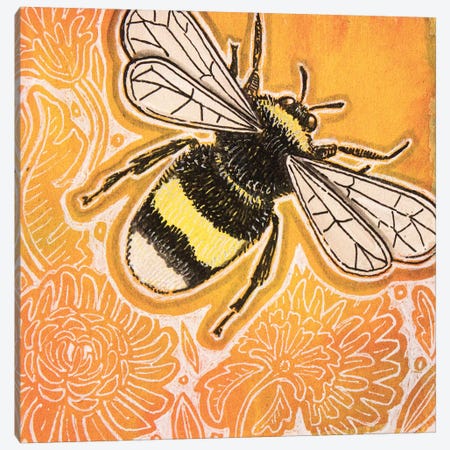 Summer Bee Canvas Print #LSH506} by Lynnette Shelley Art Print
