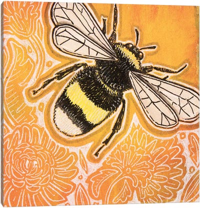 Summer Bee Canvas Art Print - Lynnette Shelley