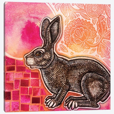 Springtime Rabbit Canvas Print #LSH511} by Lynnette Shelley Art Print