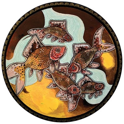 Glimmer And Gold by Lynnette Shelley art print