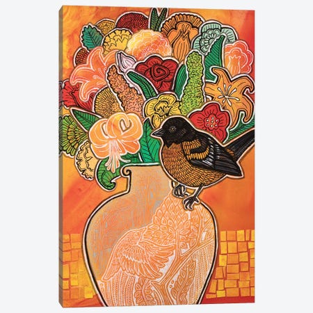Blooming Oriole Canvas Print #LSH523} by Lynnette Shelley Canvas Art