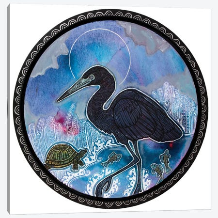 Little Blue Heron Canvas Print #LSH535} by Lynnette Shelley Canvas Wall Art