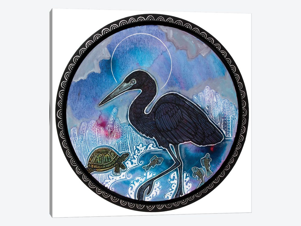 Little Blue Heron by Lynnette Shelley 1-piece Canvas Art Print