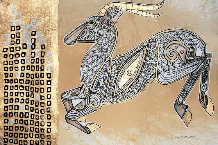 Leaping Impala by Lynnette Shelley wall art