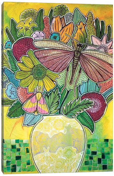Summer Bounty Canvas Art Print - Dragonfly Art