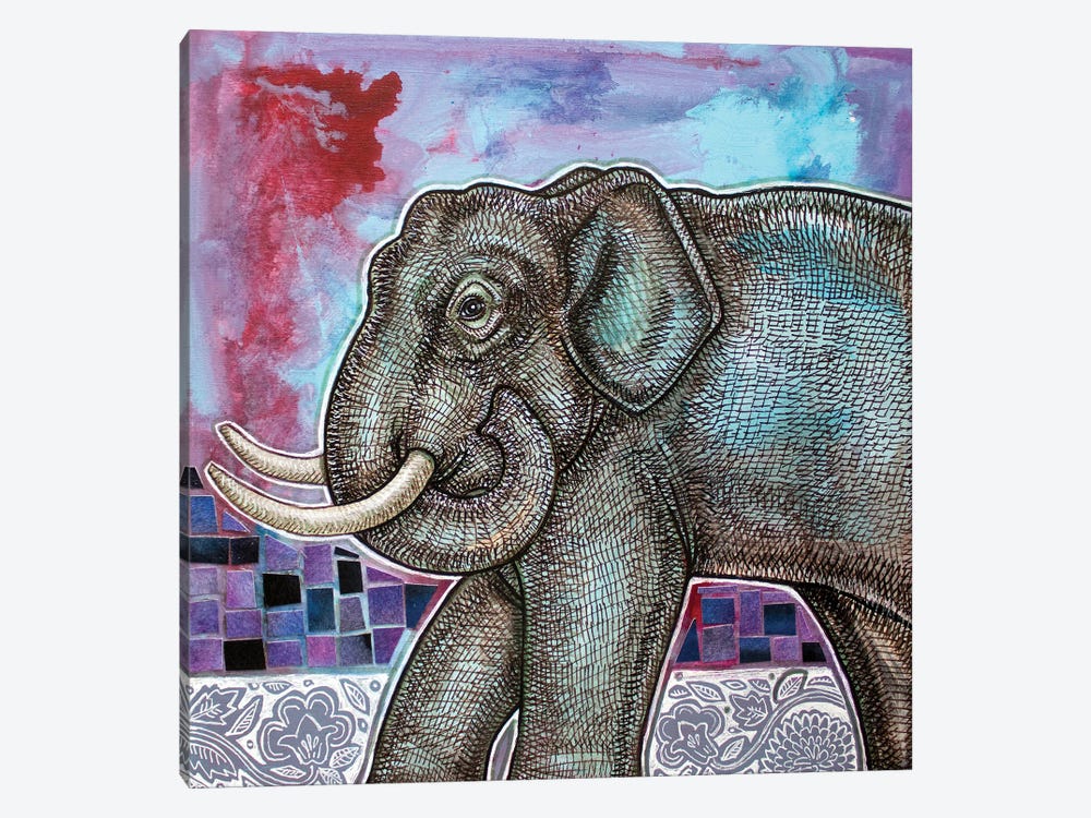 The Elephant's Secret by Lynnette Shelley 1-piece Canvas Print