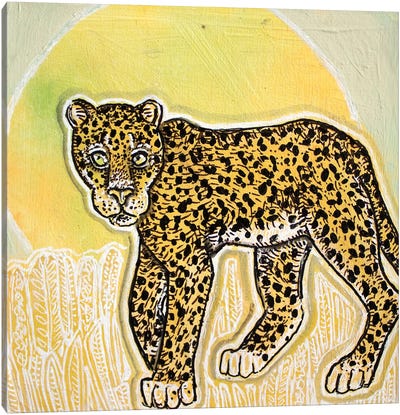 Sunny Day Leopard Canvas Art Print - Lynnette Shelley