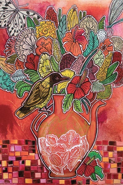 Crimson Hibiscus by Lynnette Shelley art print