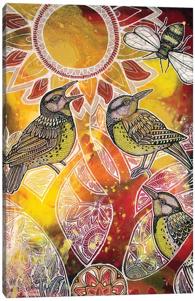 Meadowlark Summer Canvas Art Print - Lynnette Shelley