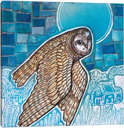 Owl Flight Canvas Art Print - Lynnette Shelley