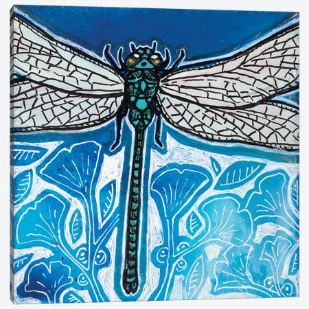 Dragonfly Blues Canvas Print #LSH588} by Lynnette Shelley Canvas Wall Art