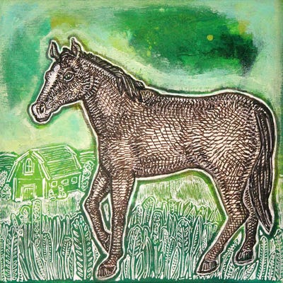 Walking Horse by Lynnette Shelley canvas print