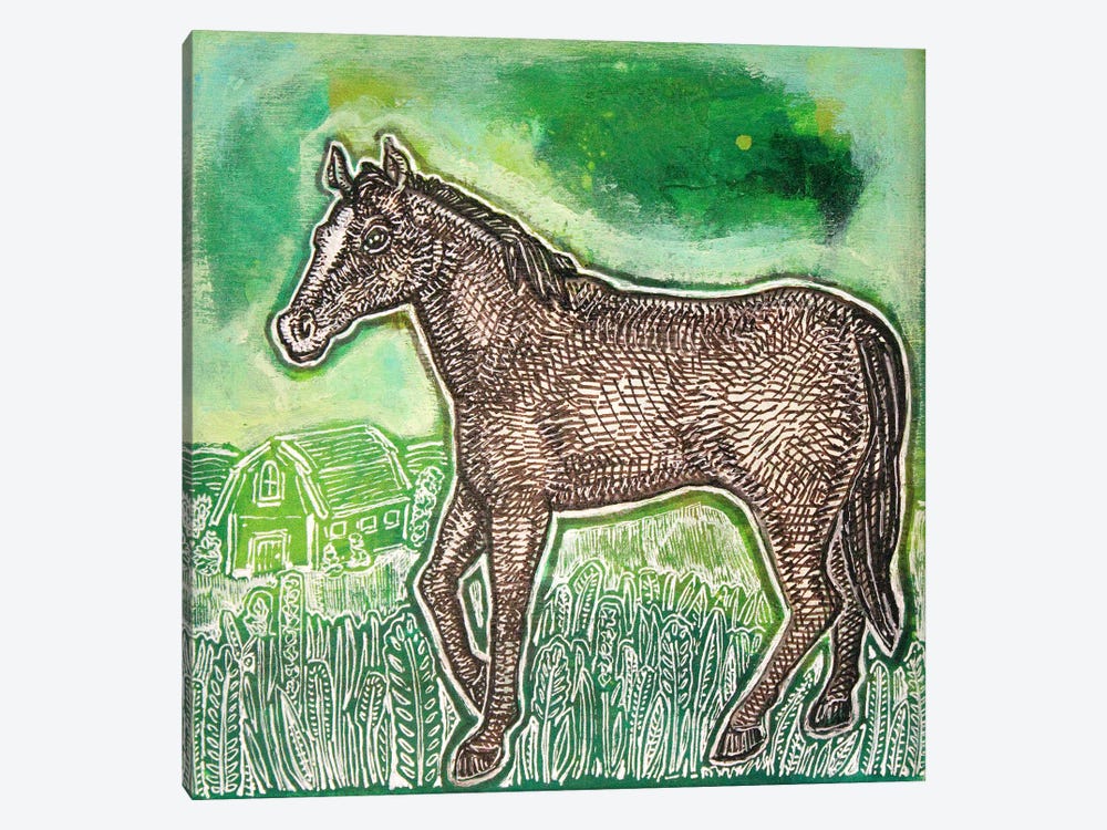Walking Horse by Lynnette Shelley 1-piece Canvas Print