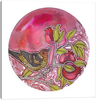 Pink Sky And Pomegranate Canvas Art Print - Pomegranate Art