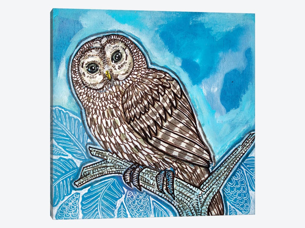 Blue Sky Owl by Lynnette Shelley 1-piece Canvas Print