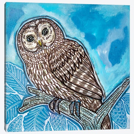 Blue Sky Owl Canvas Print #LSH599} by Lynnette Shelley Canvas Art Print