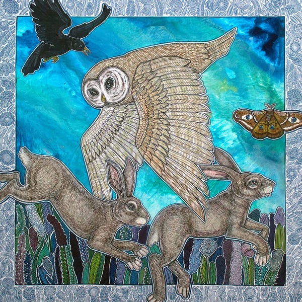Moths: Hares Away by Lynnette Shelley