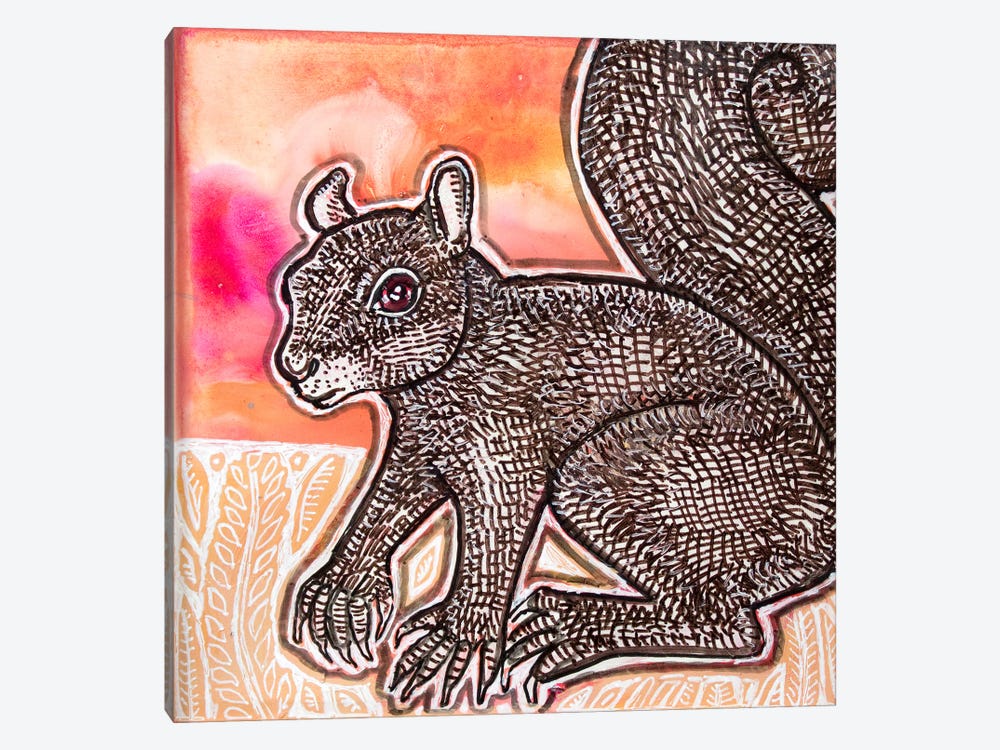 A Little Squirrely by Lynnette Shelley 1-piece Canvas Wall Art
