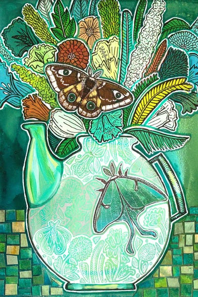 Moths: Evening Tea by Lynnette Shelley