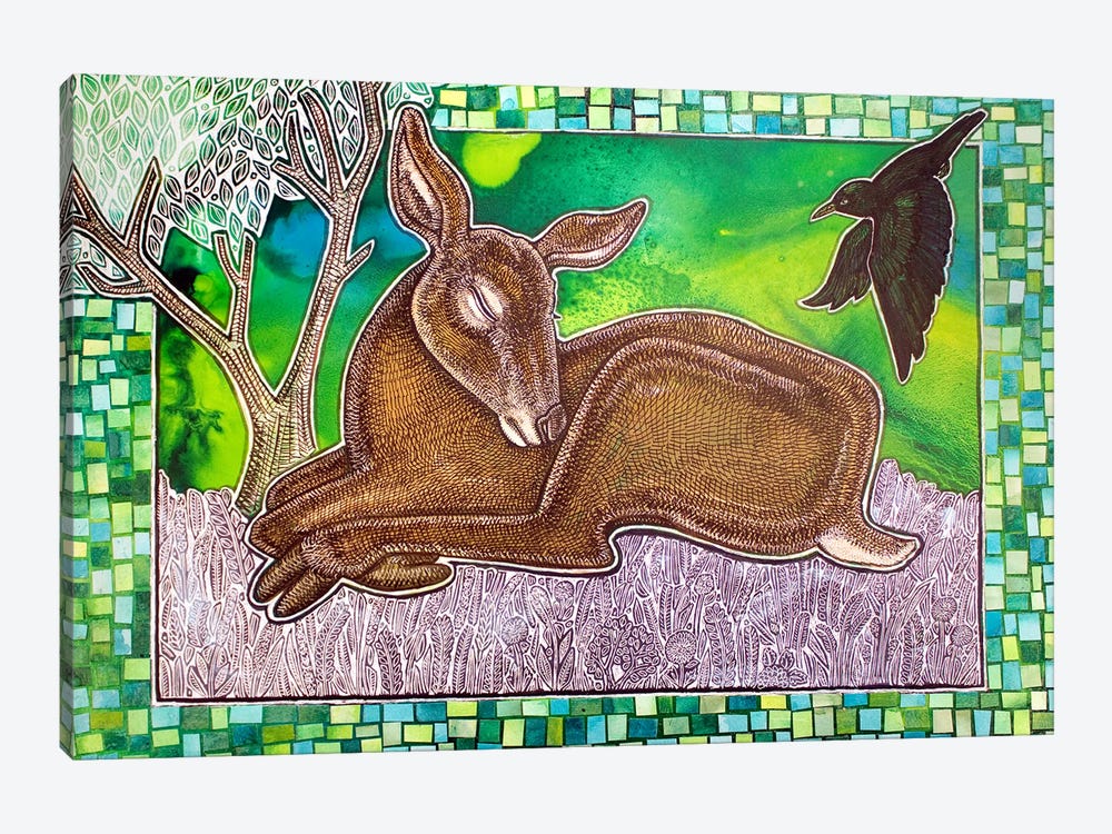 Resting Deer II by Lynnette Shelley 1-piece Canvas Artwork