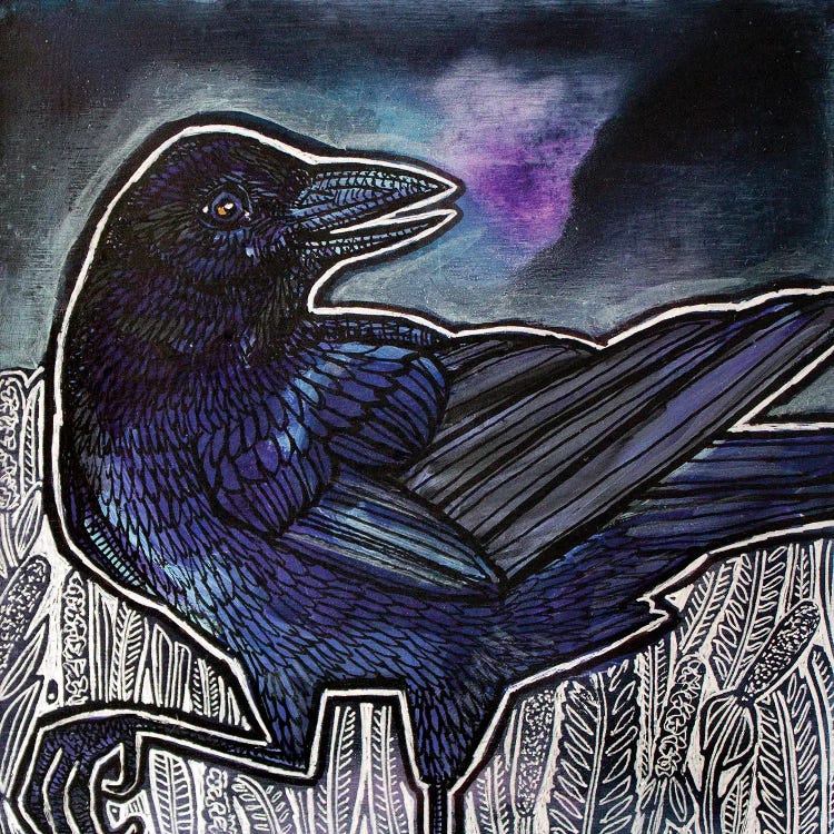 Clever Crow by Lynnette Shelley wall art